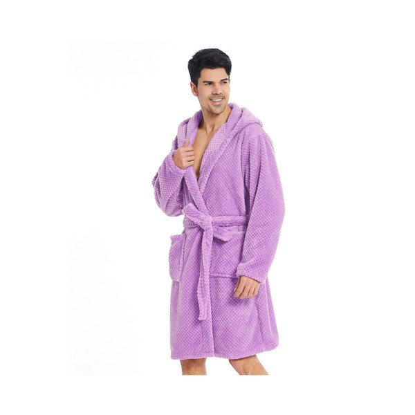 Accappatoio unisex in microfibra rosa e viola Sleepyhead, taglia XS - DecoKing-image-2