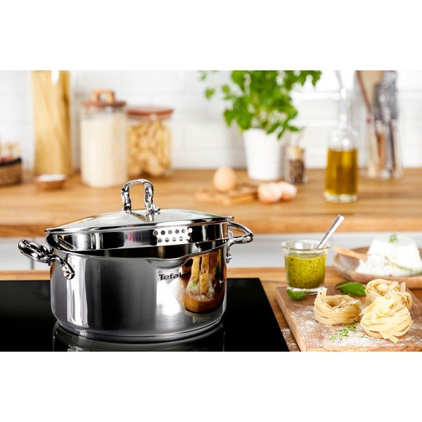 Pentola in acciaio inox con coperchio per induzione 5 l Duetto+ - Tefal-image-2