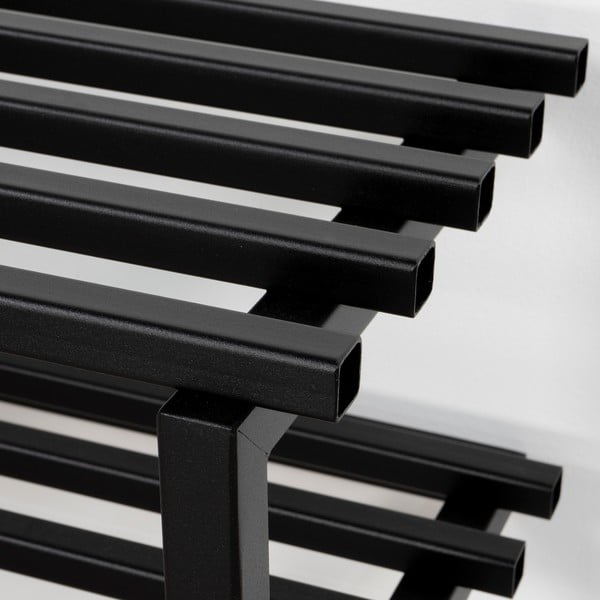 Scarpiera nera in metallo da parete 71x26x34 cm Marco – Spinder Design-image-1