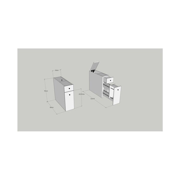 Mobile bagno bianco Garetto Calencia White - Kalune Design-image-1