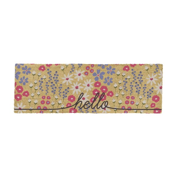 Zerbino in fibre di cocco 40x120 cm Hello Scribbly Floral – Artsy Doormats