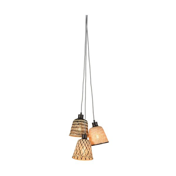 Apparecchio a sospensione in bambù per 3 lampadine Kalimantan - Good&Mojo