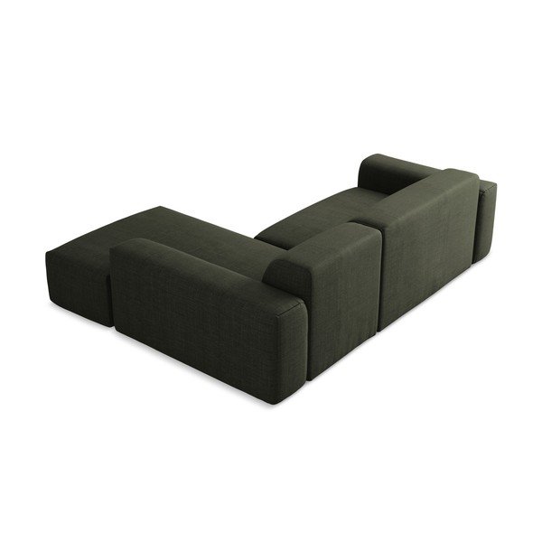 Divano angolare verde (con penisola a destra/con chaise lounge) Keli – Makamii-image-4