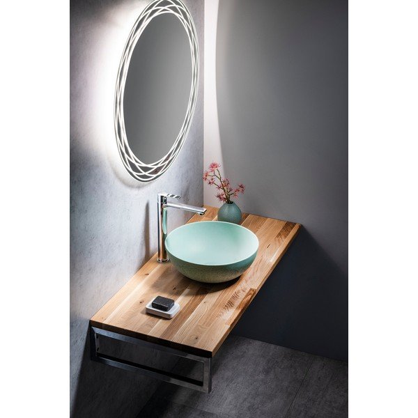 Piano per lavabo di colore naturale in rovere massiccio 120x50 cm Woody – Sapho-image-1