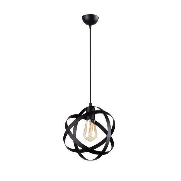 Apparecchio a sospensione in metallo nero Lama - Squid Lighting-image-2
