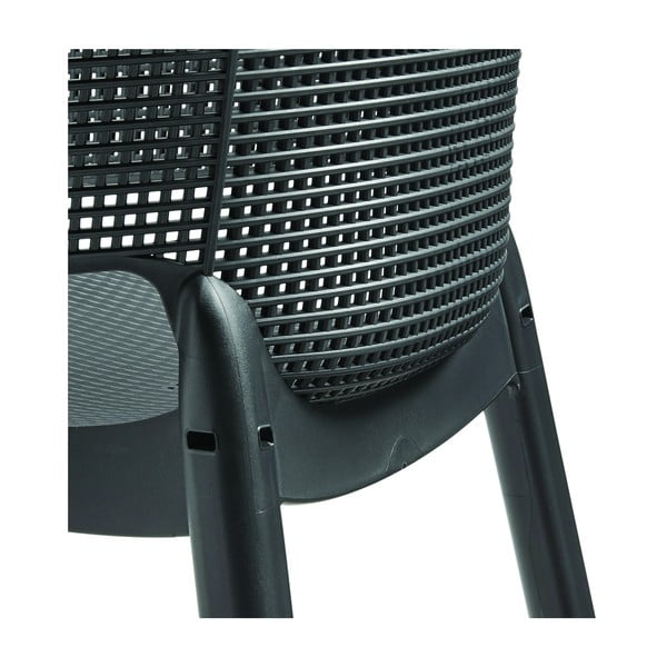 Sedia da giardino in plastica grigio scuro Elisa - Keter-image-1