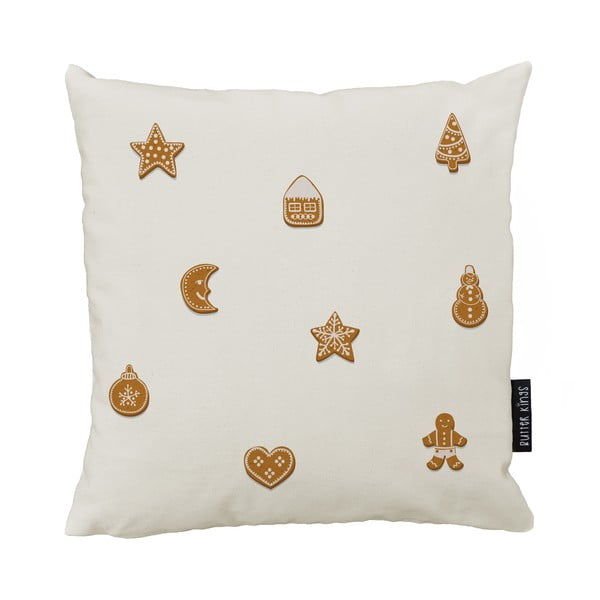 Federa con motivo natalizio 45x45 cm Gingerbreads - Butter Kings