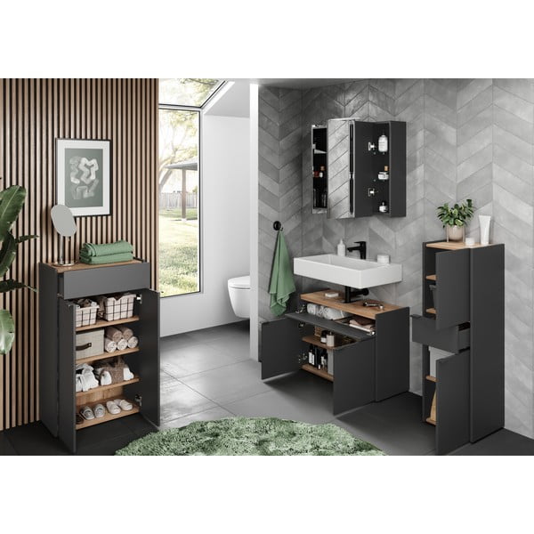 Mobile bagno alto antracite 34x111 cm Forano - Germania-image-4