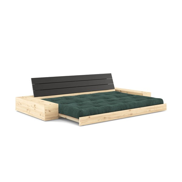Divano letto in velluto a coste verde scuro 244 cm Base - Karup Design-image-4
