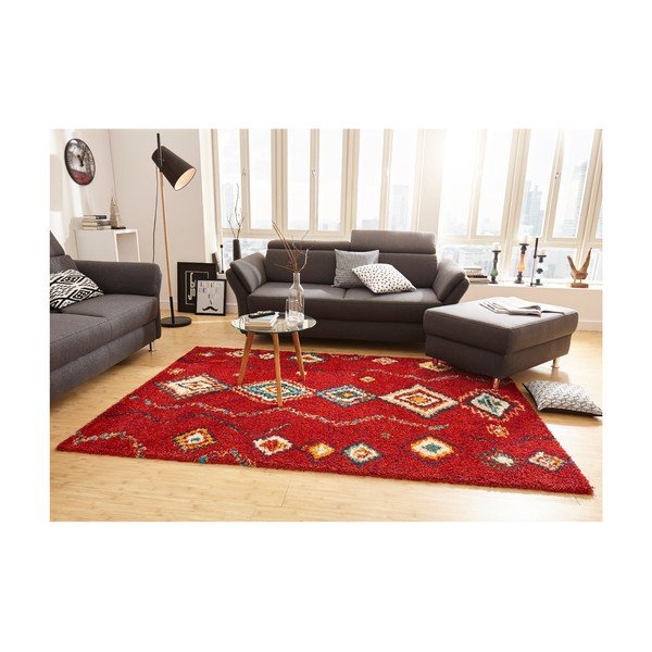 Tappeto rosso , 200 x 290 cm Geometric - Mint Rugs-image-3