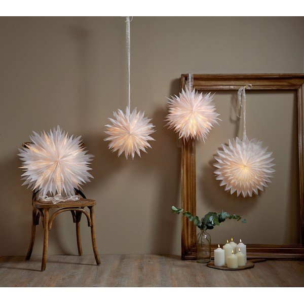 Decorazione luminosa natalizia bianca ø 50 cm Dis - Star Trading-image-4