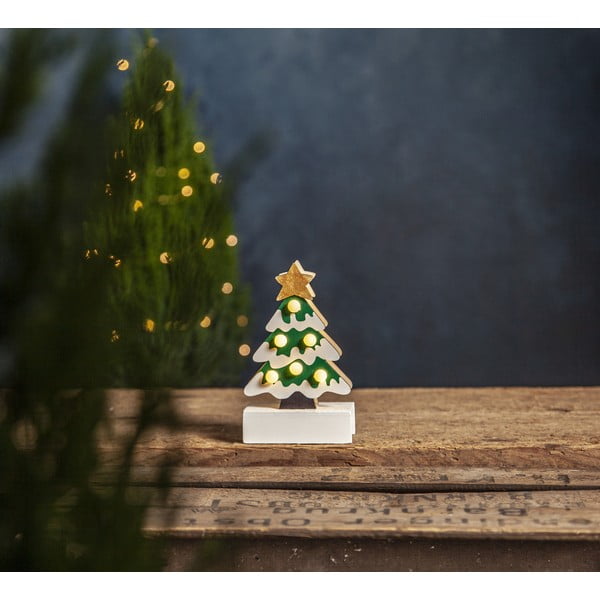 Decorazione luminosa bianco-verde con motivo natalizio Freddy - Star Trading-image-2