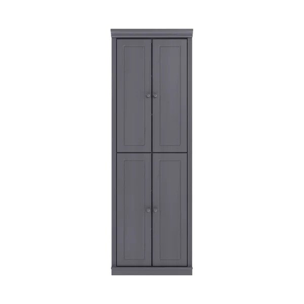 Armadietto grigio in pino massiccio 74x223x37 cm Anita – Støraa