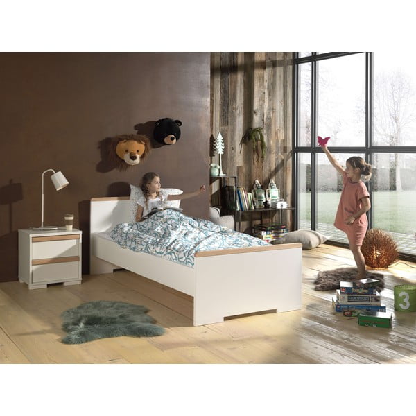 Letto bianco per bambini 90x200 cm London - Vipack-image-2