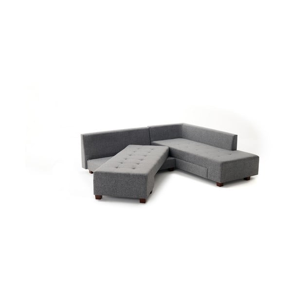 Divano letto Bailey grigio, angolo destro Manama - Balcab Home-image-2