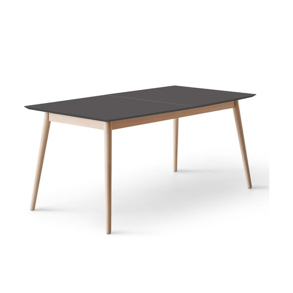 Tavolo da pranzo pieghevole con piano nero in colore nero-naturale 90x165 cm Meza - Hammel Furniture