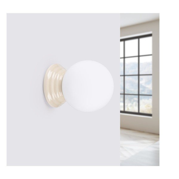 Lampada da parete beige in ceramica ø 12 cm Farsa – Sollux-image-4