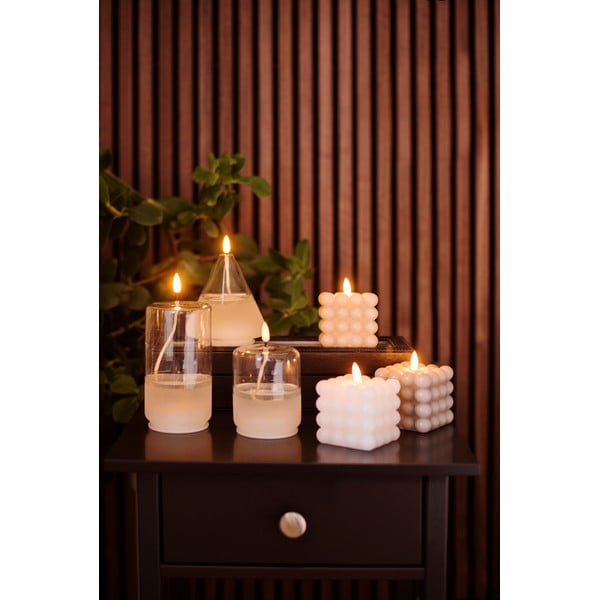 Candela LED bianca in vetro Flamme Float, altezza 17,5 cm Flamme Dot - Star Trading-image-2