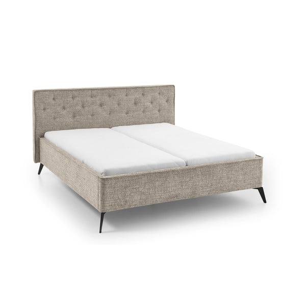 Letto matrimoniale imbottito beige 140x200 cm Alicante - Meise Möbel