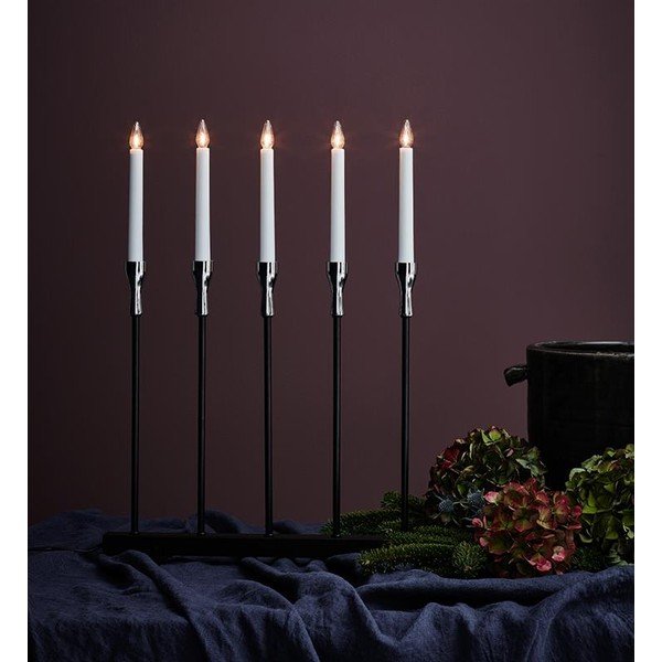 Portacandele LED con alimentazione a corrente (altezza totale 58 cm) Skoghall – Markslöjd