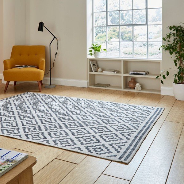 Tappeto grigio lavabile 122x170 cm Coral Grey – Think Rugs-image-2