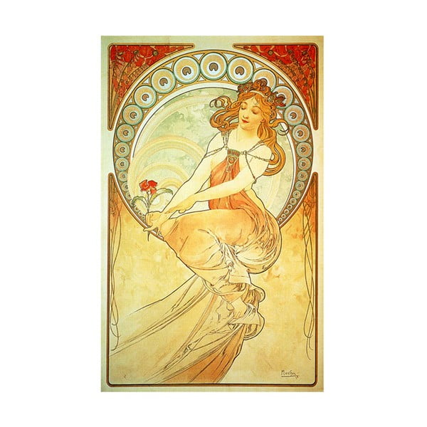 Obraz La Peintire od Alfonse Muchy, 50x80 cm