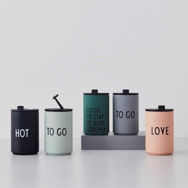 Tazza termica verde da 350 ml To Go - Design Letters-image-1