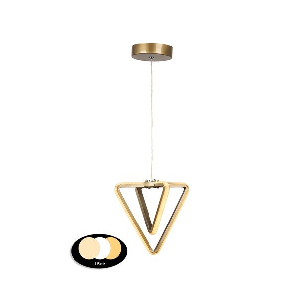 Lampadario LED color bronzo in metallo ø 20 cm Baris – Squid Lighting-image-2