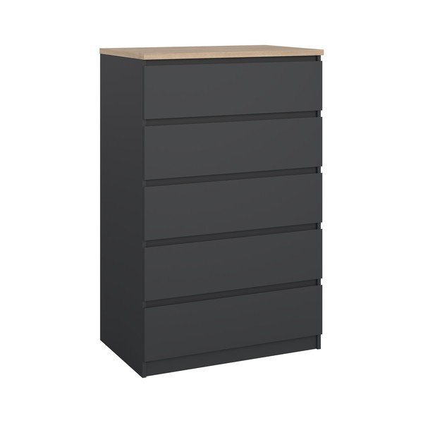Credenza grigio scuro 77x121x50 cm Naia – Tvilum-image-2