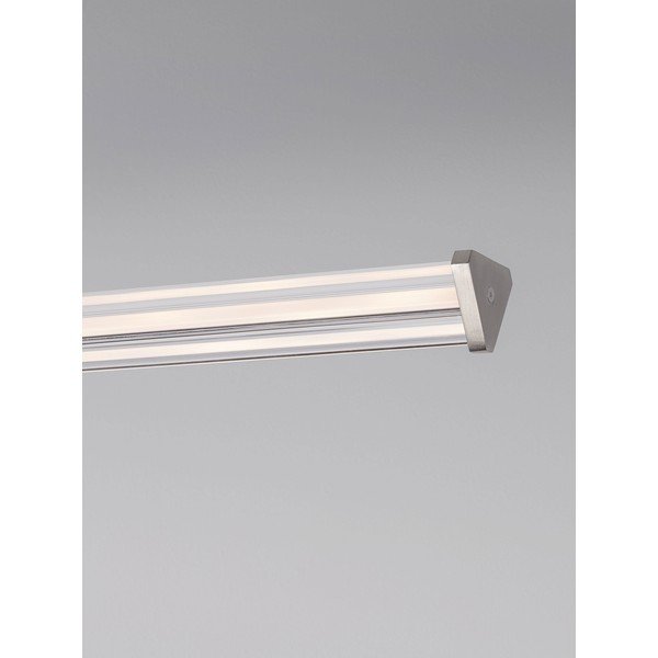 Lampadario LED nero opaco/color argento opaco in metallo con paralume in vetro acrilico con intensità regolabile Pheme – Nova Luce-image-3
