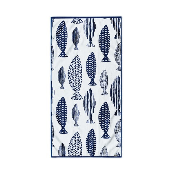 Telo mare blu scuro 90x180 cm Fish - DecoKing-image-2