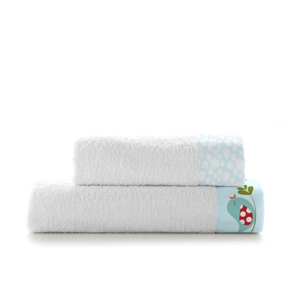 Set di asciugamani e teli da bagno in cotone bianco 2 pezzi 70x140 cm Little Birds - Mr. Fox-image-2