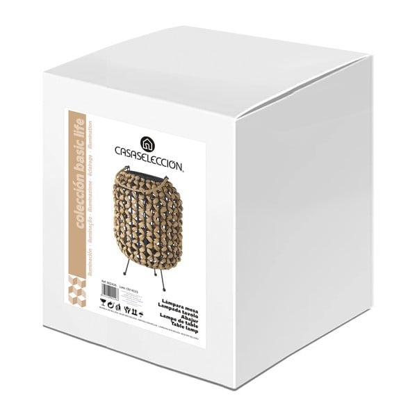 Lampada da tavolo nera naturale (altezza 30 cm) - Casa Selección-image-4