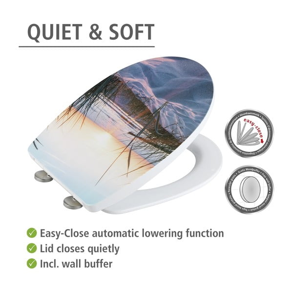 Sedile WC con chiusura Easy-Close (automatica) 36,5 x 45 cm Baltic – Wenko-image-4