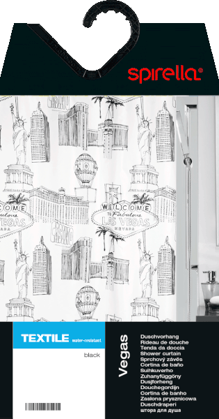 Tenda per doccia 180x200 cm Vegas – Spirella-image-1