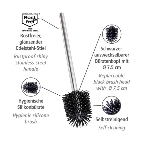 Scopino di ricambio con manico in acciaio inox - Wenko-image-3