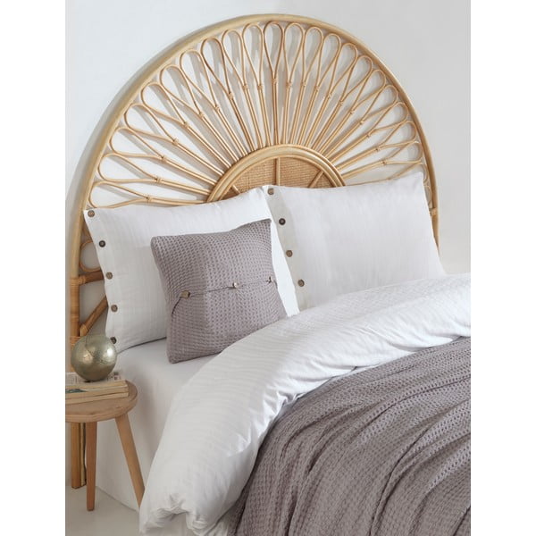 Set copripiumino e federa bianco in cotone renforcé per letto singolo 140x200 cm Como Striped – Mila Home Luxury-image-2