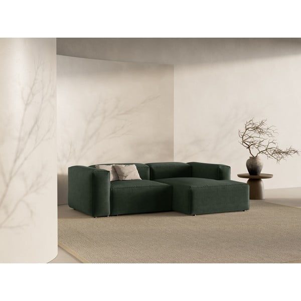 Divano angolare verde (con penisola a destra/con chaise lounge) Bergamo – Cosmopolitan Design-image-1