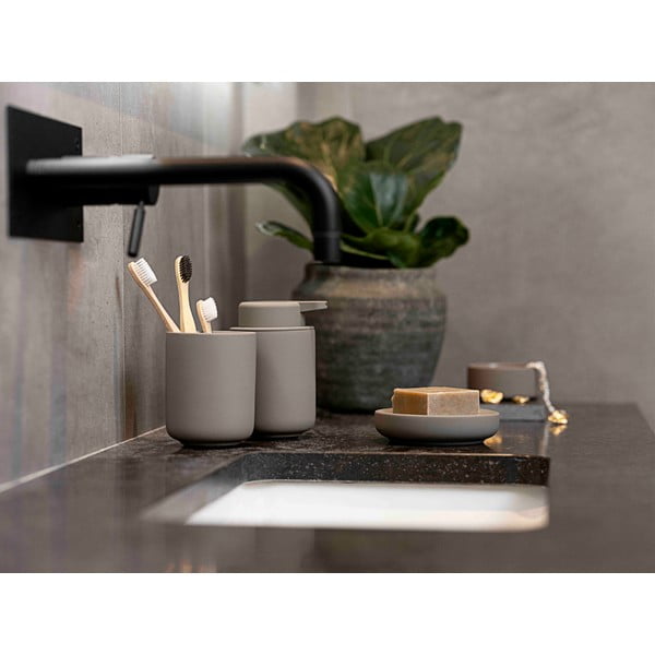 Dispenser per sapone in gres marrone 0,25 l Ume - Zone-image-1