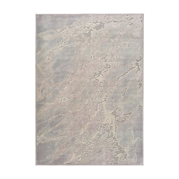 Tappeto in viscosa grigio e beige , 60 x 110 cm Margot Marble - Universal