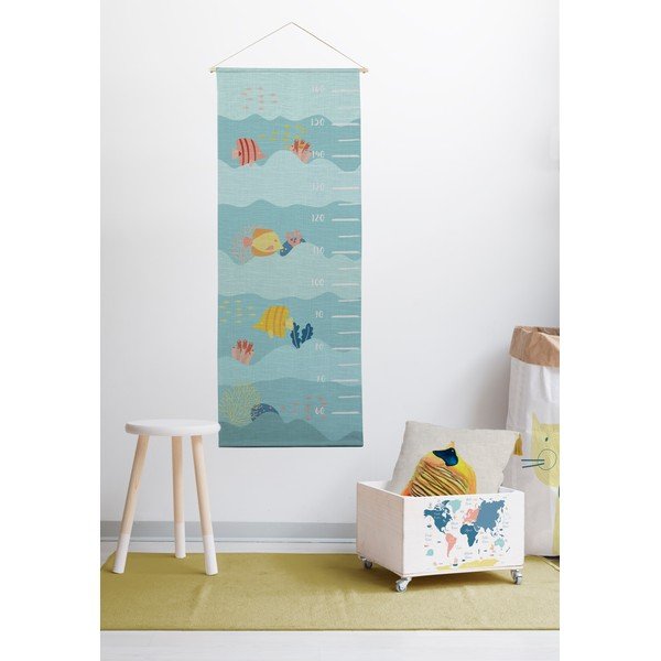 Contenitore per bambini in pino su ruote Worldmap - Folkifreckles-image-1