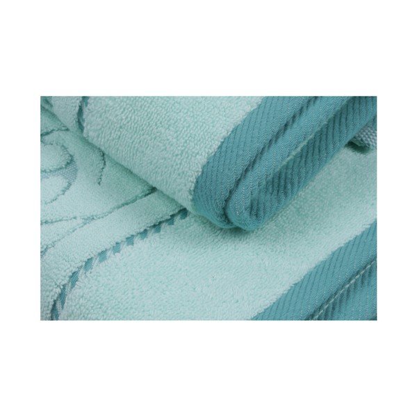 Set di 2 asciugamani in cotone verde menta Sultan, 50 x 90 cm - Foutastic-image-4