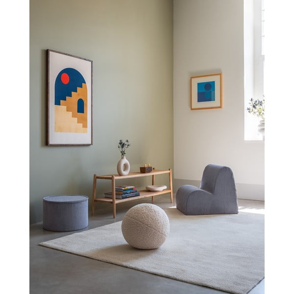 Poltrona per bambini blu con rivestimento in velluto a coste Cloud – Wigiwama-image-2