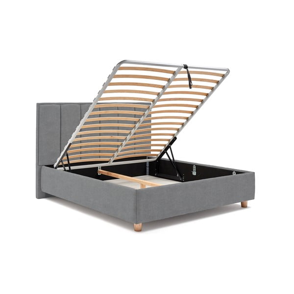 Letto matrimoniale grigio-blu con griglia e contenitore , 180 x 200 cm Wega - ProSpánek-image-4