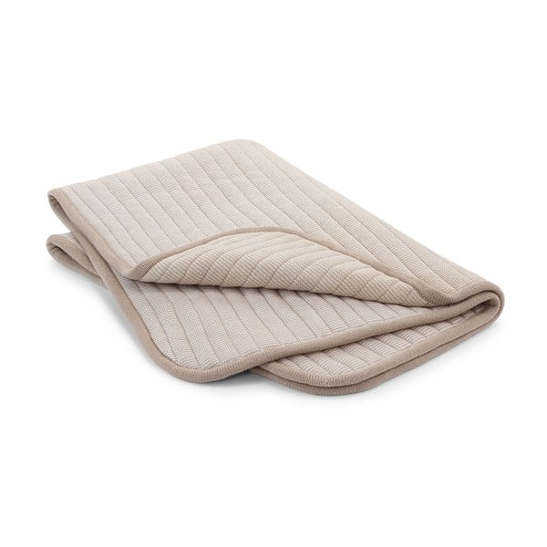 Coperta di cotone beige per cani 90x120 cm Onda Greige L - MiaCara