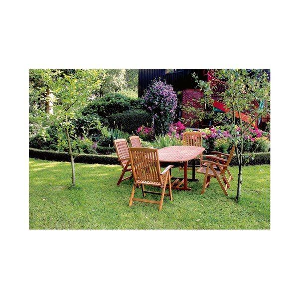 Tavolo pieghevole da giardino in legno di Bangkirai ADDU Sapa - Garden Pleasure-image-1