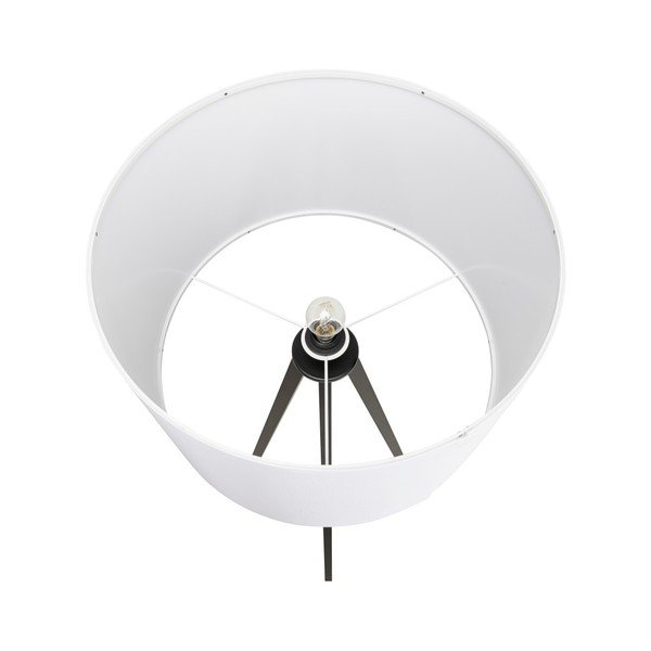 Lampada da terra con struttura nera e paralume bianco Trivet - Kokoon-image-1