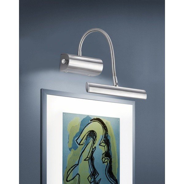 Lampada da parete LED argentata con struttura flessibile/con intensità regolabile Curtis – Trio-image-1