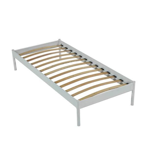 Letto singolo in metallo bianco con griglia 120x200 cm Hatkus - Kalune Design-image-4