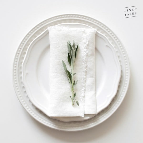 Tovaglioli in lino in set da 2 White - Linen Tales